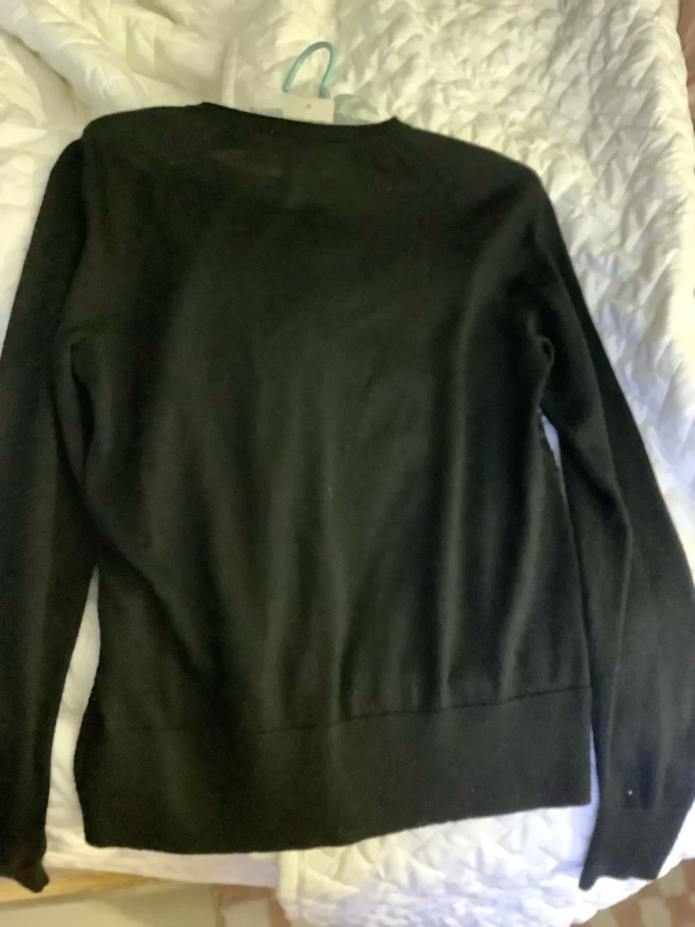 LOFT Black Lace-Pattern Button Front Cardigan - Picture 2 of 4